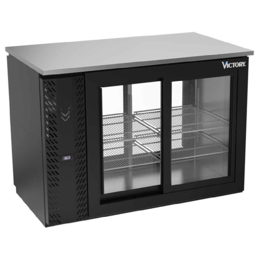 Victory VBBN48HC-F-GS-PT-B - Pass-Thru Back Bar Refrigerator, Food Rated, Two-section