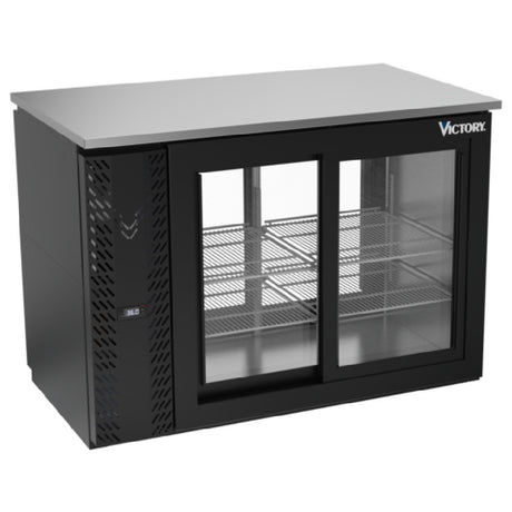 Victory VBBN48HC-F-GS-PT-B - Pass-Thru Back Bar Refrigerator, Food Rated, Two-section