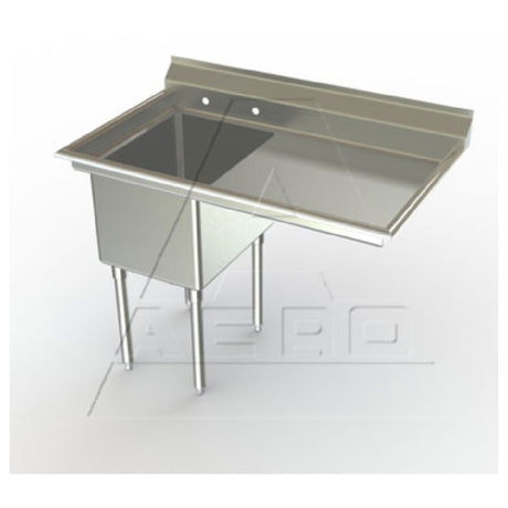 AERO Manufacturing XF1-2116-18R Delux™ Sink One Compartment With 18" Drainboard On Right