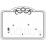 Hubert 33313 - Deli Dial Tag, 4" X 3", Rectangular