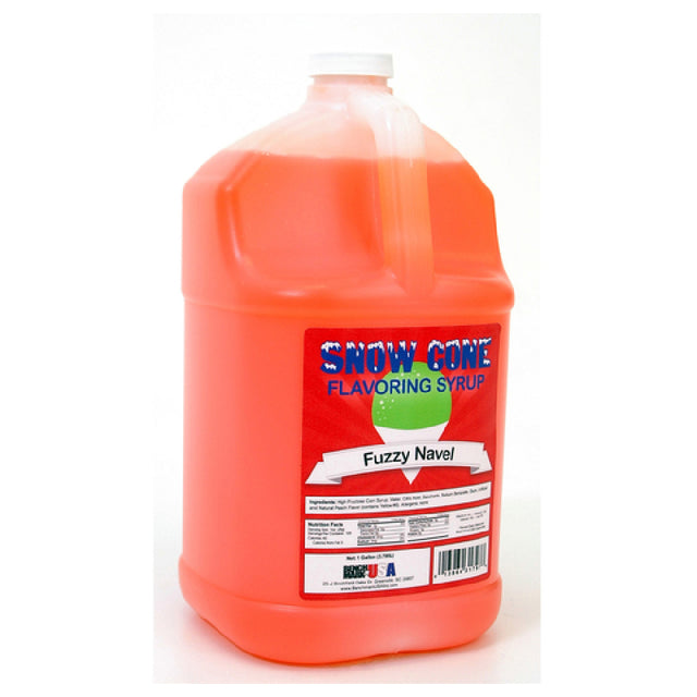 Winco 72012CS Benchmark Snow Cone Syrup 1 Gallon Fuzzy Navel (4 Gallons Per Case)