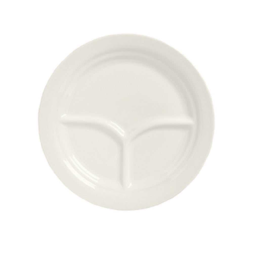 Libbey 950093763 (Formerly Syracuse China) Compartment Plate 10" Dia. Round