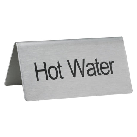 Winco SGN-104 Beverage Tent Sign "Hot Water" 3"L X 1-1/2"W 1-1/4"H