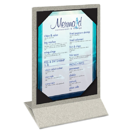 Menu Solutions ATT2S-B Table Tent Holds 5" X 7" Inserts Double Sided