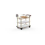 Steelite MGCRNX14CBXX Mogogo Buffet Solutions Roll'n Cheese Plate & Wine Cart 41-1/2" X 21" X 40-1/2"H