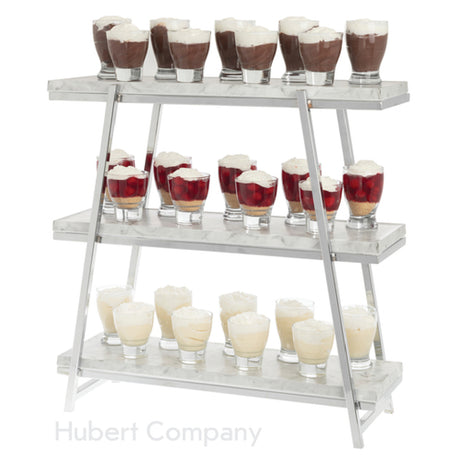 Hubert 10986 - Cerve Collection Shelf Display, 3-tier, 20-7/8"L X 7-1/2"W X 20-11/16"H