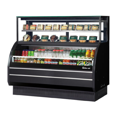 Turbo Air TOM-W-60SB-UF-N Open Display Merchandiser Combination Case With Refrigerated Top Shelf