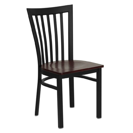 Flash Furniture XU-DG6Q4BSCH-MAHW-GG Hercules Series Restaurant Chair Metal Schoolhouse Back