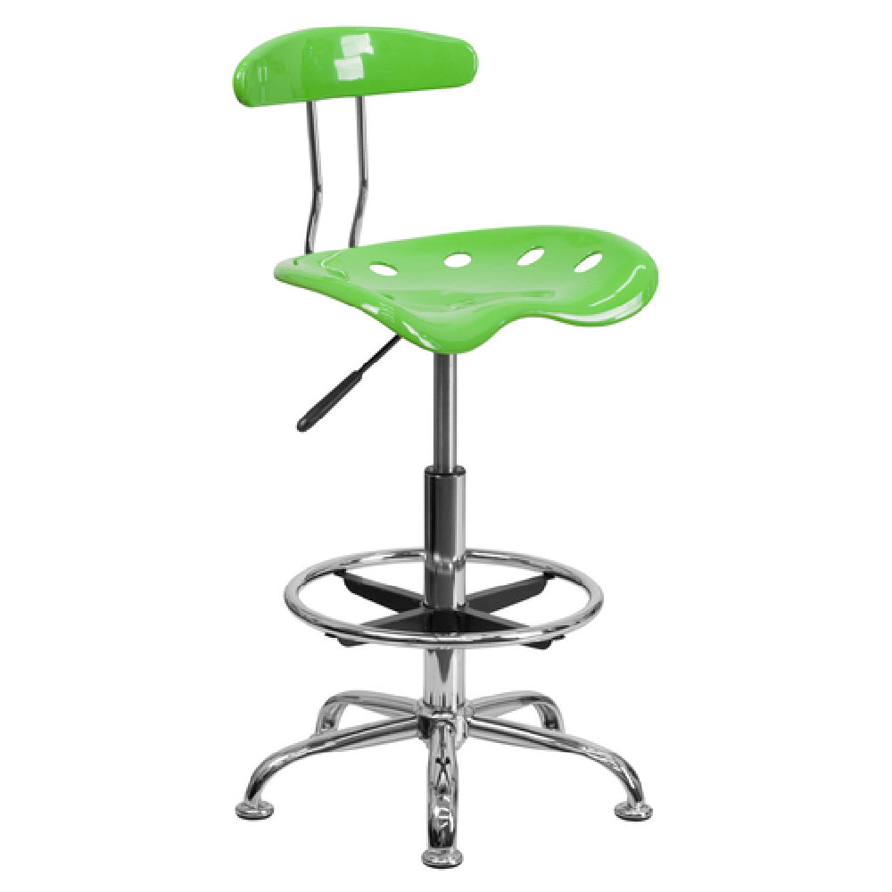 Flash Furniture LF-215-APPLEGREEN-GG Swivel Drafting Stool Adjustable Height Contemporary Style