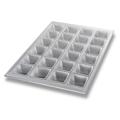 Chicago Metallic 46605 Muffin Pan 14-1/8" X 20-3/4" Overall Makes (24) 2-5/8" Square Muffins