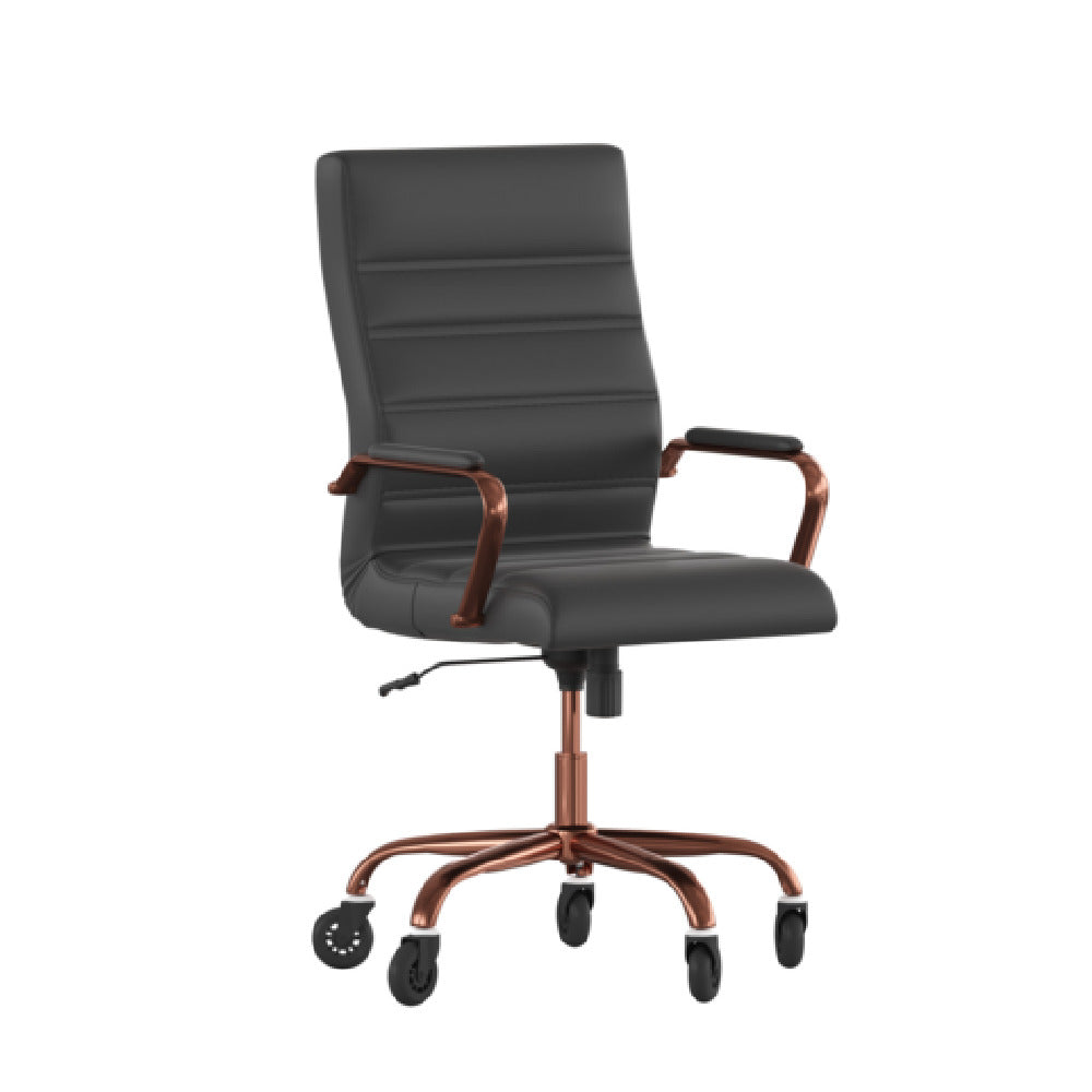 Flash Furniture GO-2286H-BK-RSGLD-RLB-GG Whiteney Executive Swivel Office Chair