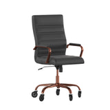 Flash Furniture GO-2286H-BK-RSGLD-RLB-GG Whiteney Executive Swivel Office Chair