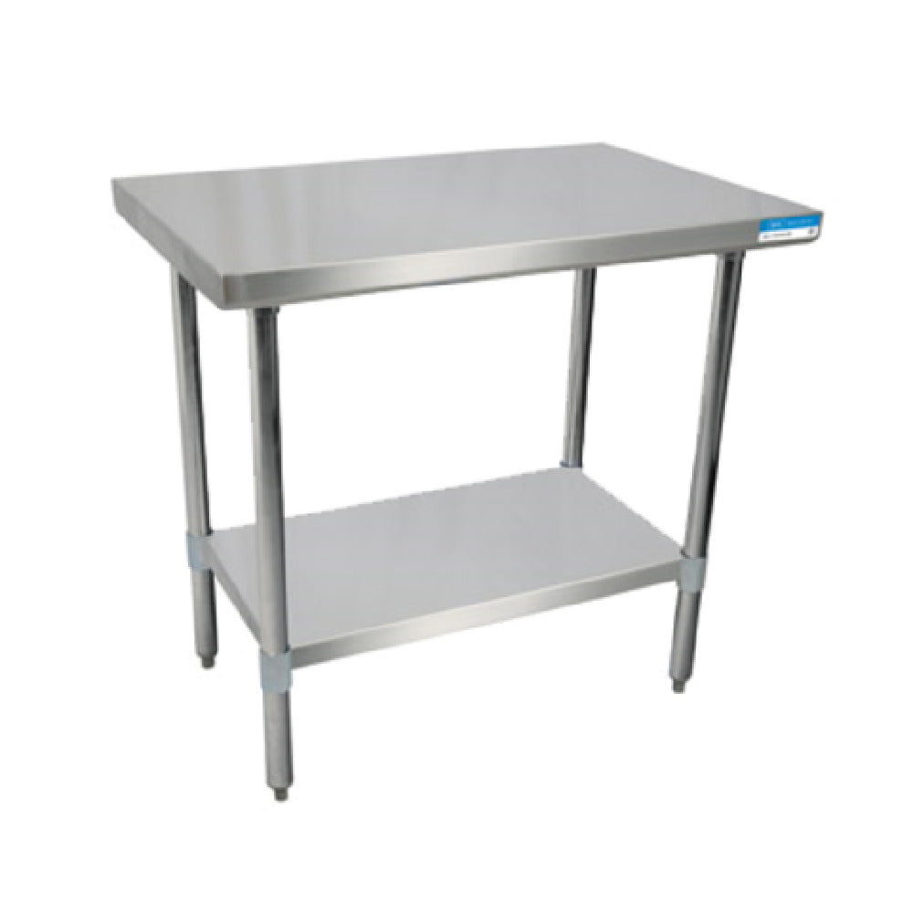 BK Resources SVT-1848 Work Table 48"W X 18"D 18/430 Stainless Steel Top