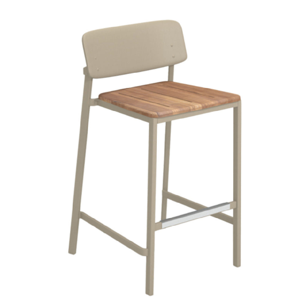 Emuamericas Llc E253T Shine Stacking Barstool Outdoor/indoor Teak Seat And Solid Back