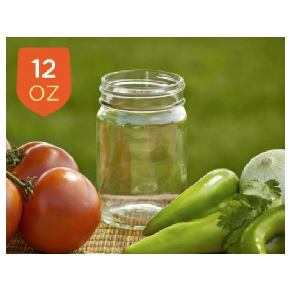 Buccaneer Container Corp 1012012000 (Buccaneer) Glass Mason Jar 12 Oz. Smooth