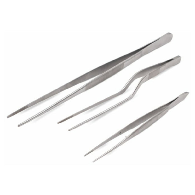 JB Prince UA123 3 Piece Plating Tweezer Set 7.87" Stainless Steel