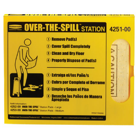Rubbermaid FG425100YEL - Over-the-Spill™ Station Kit, Includes Pad Dispenser, 22 Large Pads And Fasteners