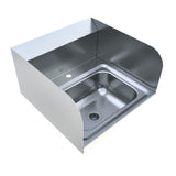 BK Resources BKHS-D-1410-1-SS - Hand Sink, Wall Mount, 14" Wide X 10" Front-to-back X 5" Deep Bowl