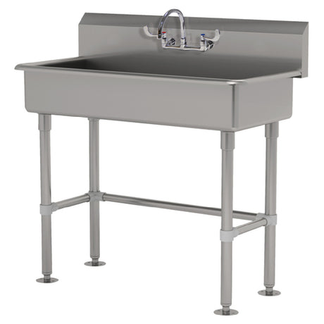 Advance Tabco FS-FM-1-ADA-F Service Sink Splash Mount Faucet Provision With Stainless Steel Legs And Flanged Feet