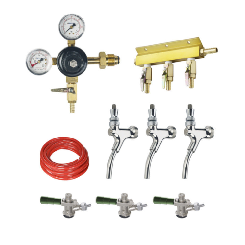 Krowne WINEKIT3 Wine Kit For Unit With (3) Faucet Includes: Primary Regulator With Nitrogen Adapter