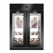 Invacus MEAT 1500 PANORAMA Meatico MEAT 1500 Panorama Dry Aging Cabinet (2) Triple Pane Glass Doors & Solid Triple Pane Glass Back