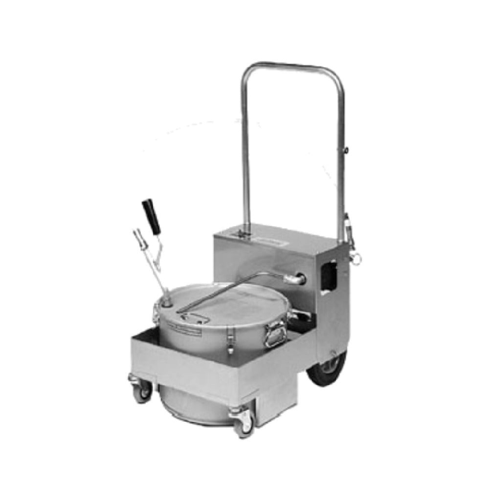 MirOil USA BS707-63473 Oil Filter Machine/Discard Trolley 2 Way Pump For Counter Top Fryers With Lift Out Fry Pans