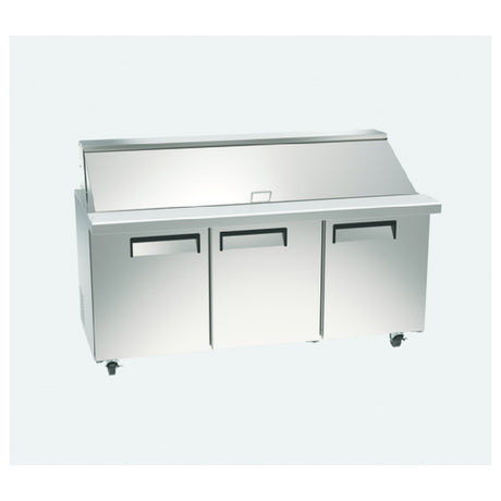 Hubert 212321 - Kratos Mega Top Sandwich / Salad Prep Table, 70.4"W, 15.5 Cu.ft. Interior Capacity