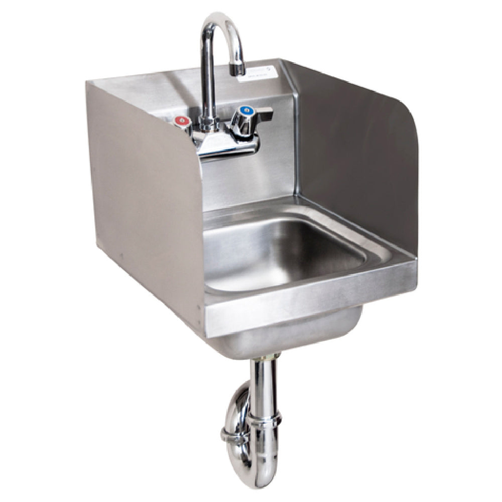 BK Resources BKHS-W-SS-SS-PT-G Space Saver Hand Sink Wall Mount 9" Wide X 9" Front-to-back X 5" Deep Bowl