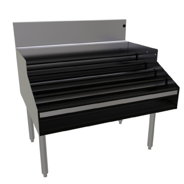 Glastender LDA-36D Underbar Liquor Steps Free Standing 36"W X 29"D (aligns With 19" Deep Units With Double Speed Rail)