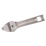 Stanton Trading 1865 Bottle Opener/Can Punch 7" Nickel Plated Heavy Stamped Steel
