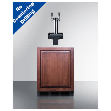 Summit SBC58BLIFFLTWCFADA Floating Tap Built-In Cold Brew Kegerator (requires No Alterations To Your Countertop)