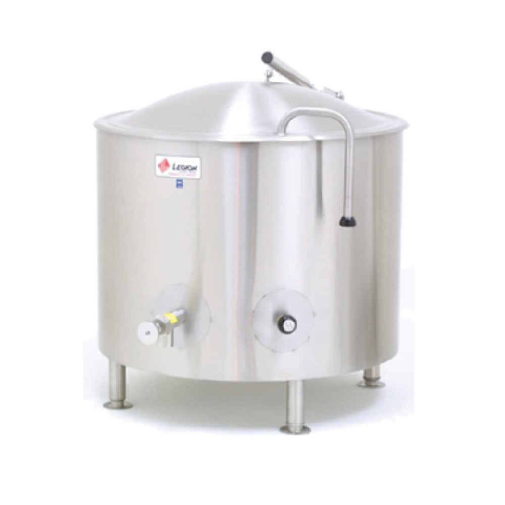 Legion LSI-125 Low-Rim™ Stationary Direct Steam Kettle 125-gallon 304 Stainless Steel Liner