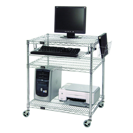 Quantum M2430CLAN Computer/LAN Workstation 30"W X 24"D X 34"H Includes: (3) Wire Shelves