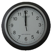 Franklin Machine Products 151-1054 Atomic Wall Clock 12" Dia. Approx. White Face With Black Numerals