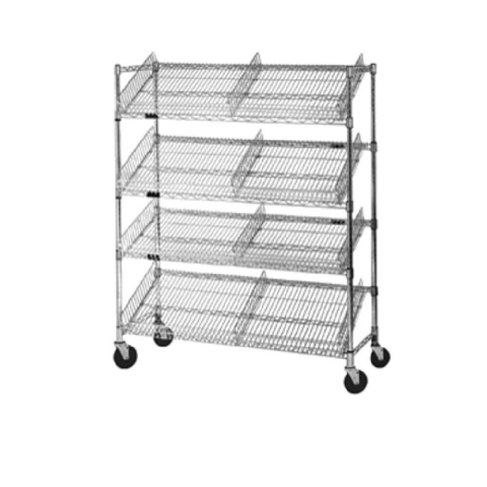 Eagle M1824R-4 Angled Shelf/Visual Merchandising Cart 4-tier 24"W X 18"D X 68"H