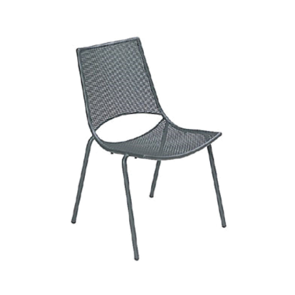 Emuamericas Llc E150-22 Topper Stacking Side Chair Outdoor/indoor Interlace Steel Mesh Back And Seat