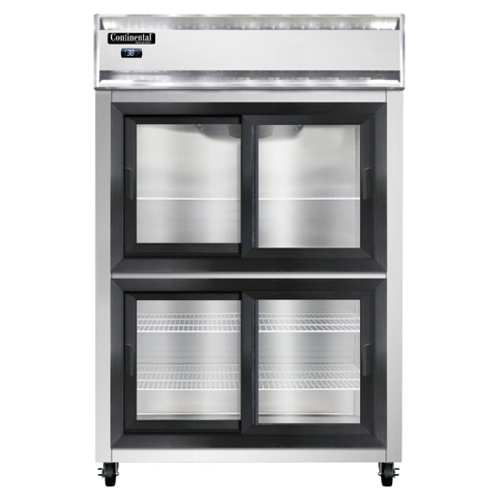 Continental Refrigerator 2RNSGDHD Refrigerator Reach-in Display Two-section