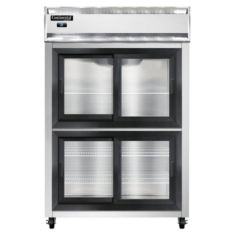 Continental Refrigerator 2RNSGDHD Refrigerator Reach-in Display Two-section