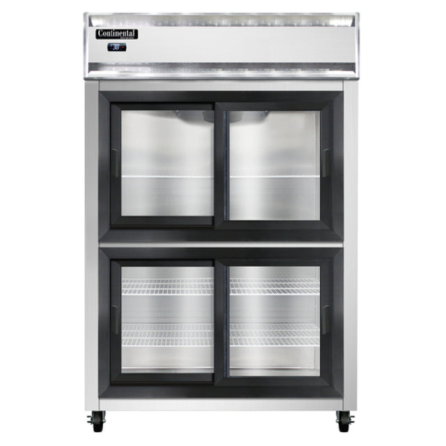 Continental Refrigerator 2RNSGDHD Refrigerator Reach-in Display Two-section