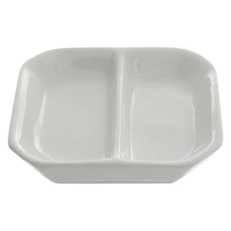 10 Strawberry St WTR-3DIV - Sauce Dish, (2) 1/2 Oz. Compartments, 3"