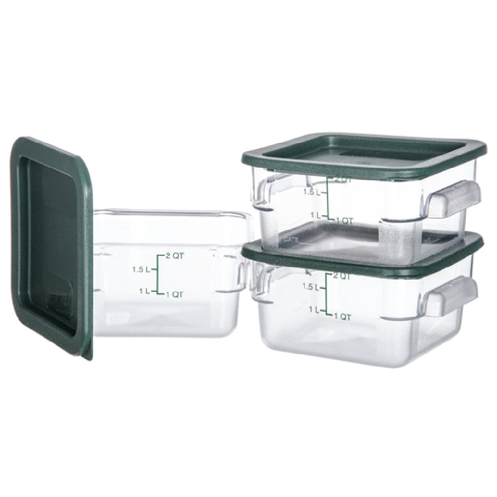 Carlisle 11950-307 Carlisle Squares Food Storage Container Set 2 Qt. 7-1/8" X 3-4/5"H