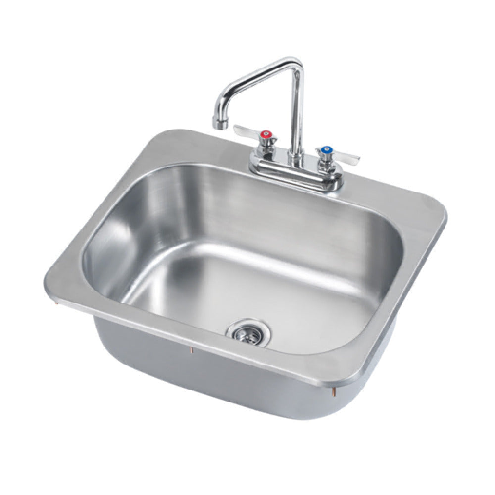 Krowne HS-2017 Drop-In Hand Sink 20-1/4"W X 17-7/8"D X 7-1/2"H OA 17-7/8" Wide X 12-3/4" Front-to-back X 7-1/2" Deep Compartment