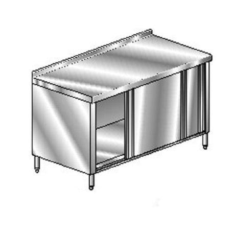 AERO Manufacturing 3TSSOD-24120 Delux™ Work Table Cabinet Base With Sliding Doors 120"W X 24"D X 37-3/4"H