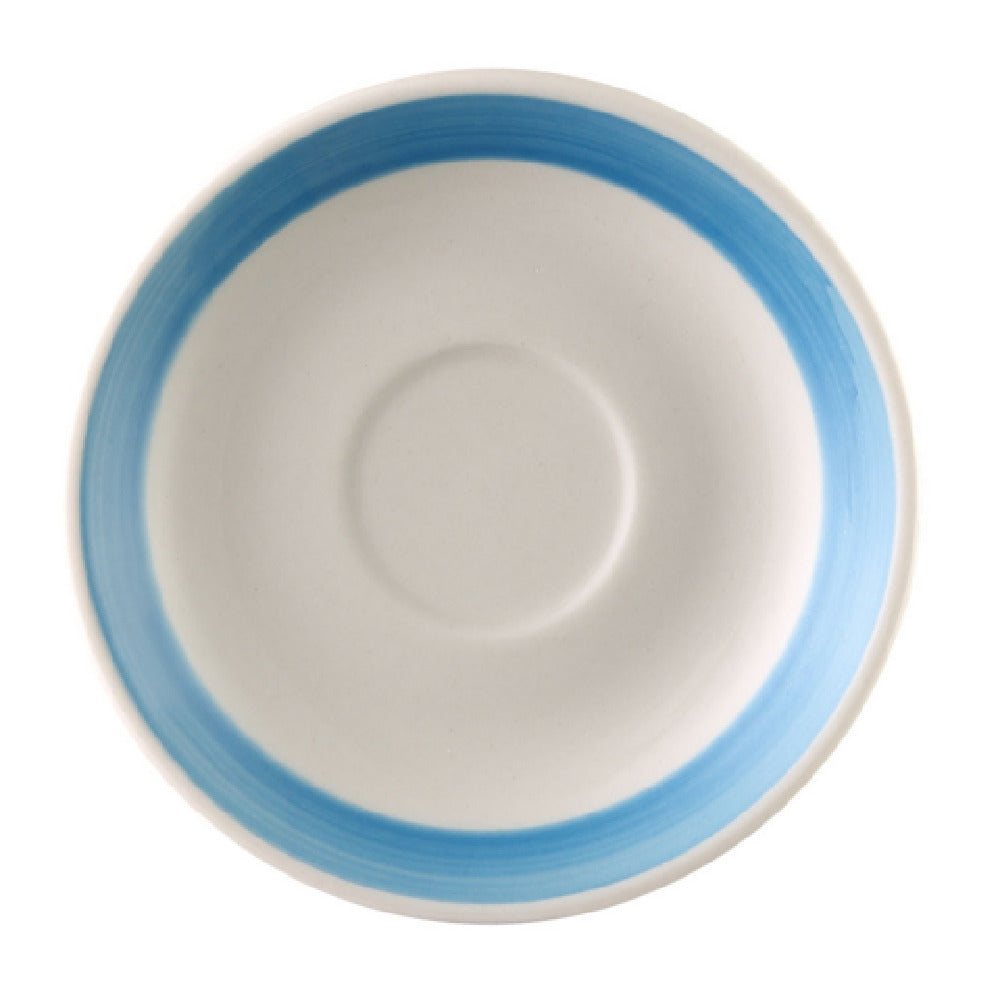 CAC China R-36-BLU Rainbow Saucer 4-1/2" Dia. X 3/4"H Round