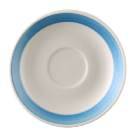 CAC China R-36-BLU Rainbow Saucer 4-1/2" Dia. X 3/4"H Round