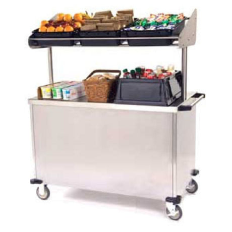 Lakeside 663 Breakfast Cart 52-1/4"W X 28"D X 67"H 16ga Flat Stainless Steel Top