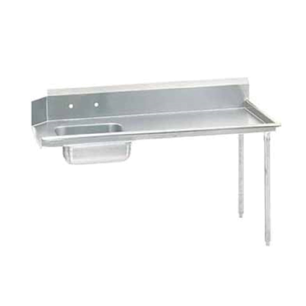 Advance Tabco DTS-S60-108R Straight-Soil Dishtable Attaches To Right Of Dish Machine Operator