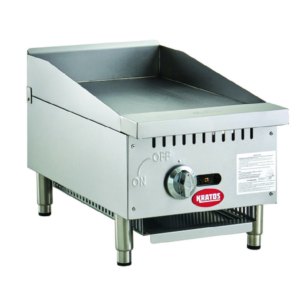 Hubert 122674 - Kratos® 29Y-176 Commercial Gas Countertop Griddle, 15"W Countertop Manual Griddle