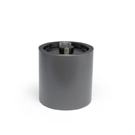 FOH RIB025GYL21 3.5qt Round London Ice Bucket Smoke With Brushed Stainless Lid