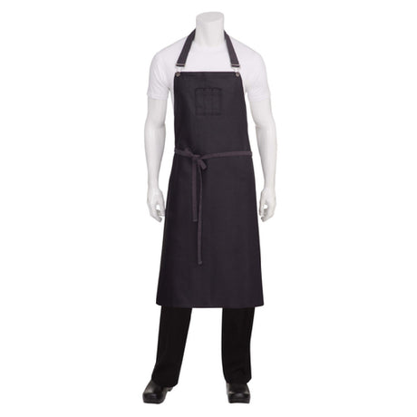 Chef Works ABCWT001-PUB-0 Boulder Chefs Bib Apron 40"L X 39"W Towel Loop